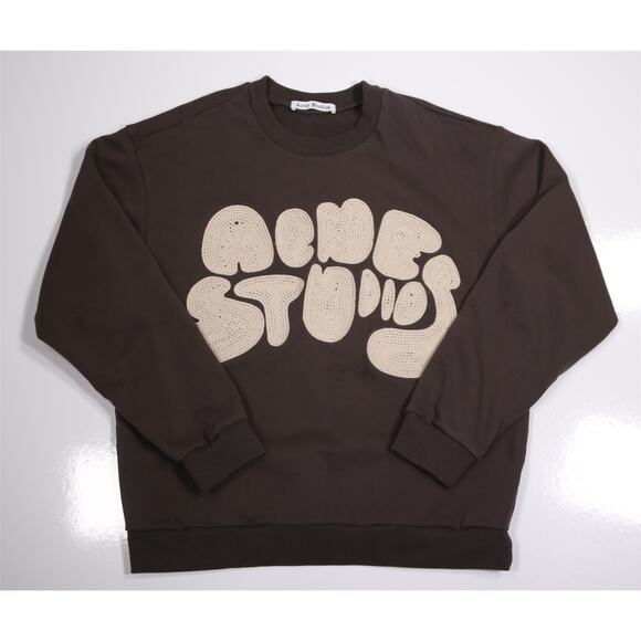 Acne Studios Other - Acne Niagara Face PSS17 Bubble Logo Sweatshirt Brown Unisex Medium